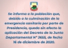 Cese aplicación Decreto Nº 3655 de la Junta Departamental de Lavalleja.
