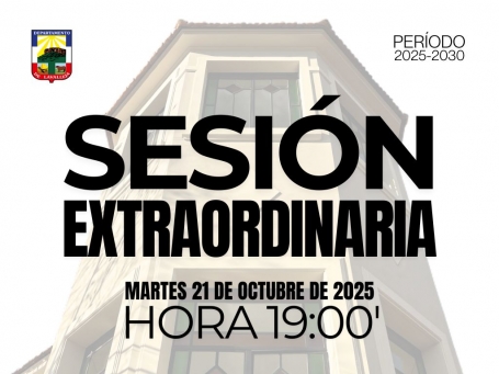 Sesión Extraordinaria del día martes 14 de octubre de 2025.