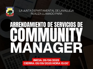 Llamado a precios para arrendamiento de servicios de Community Manager de la Junta Departamental de Lavalleja