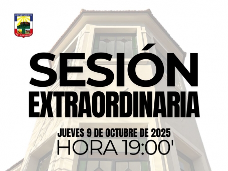 Sesión Extraordinaria del día jueves 9 de octubre de 2025.