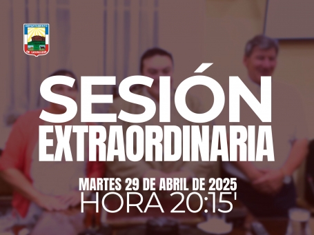 Sesión Extraordinaria del día martes 29 de abril de 2025.