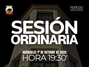 Sesión Ordinaria del día miércoles 1° de octubre de 2025