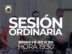 Sesión Ordinaria del día miércoles 9 de julio de 2025.