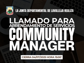Llamado a precios para arrendamiento de servicios de Community Manager de la Junta Departamental de Lavalleja